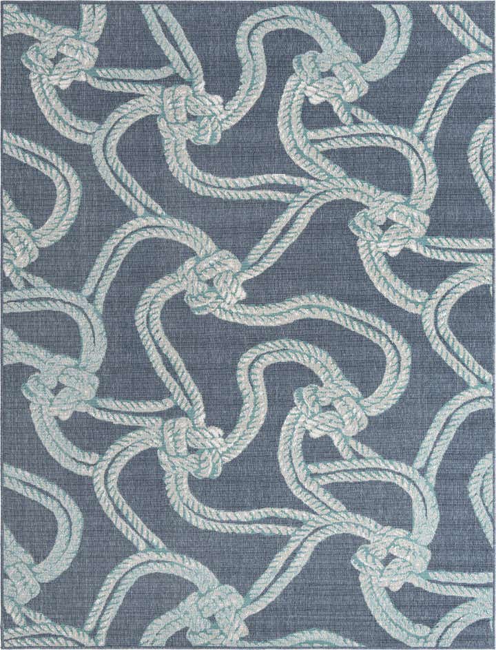 7' 10 x 10' Easy-Clean Coastal Indoor / Outdoor Rug