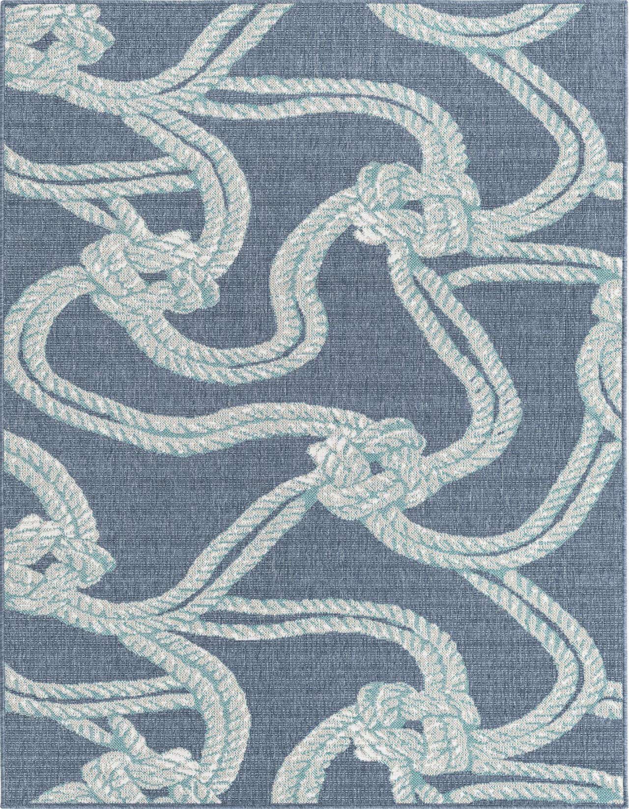 5' 3 x 8' Easy-Clean Coastal Indoor / Outdoor Rug