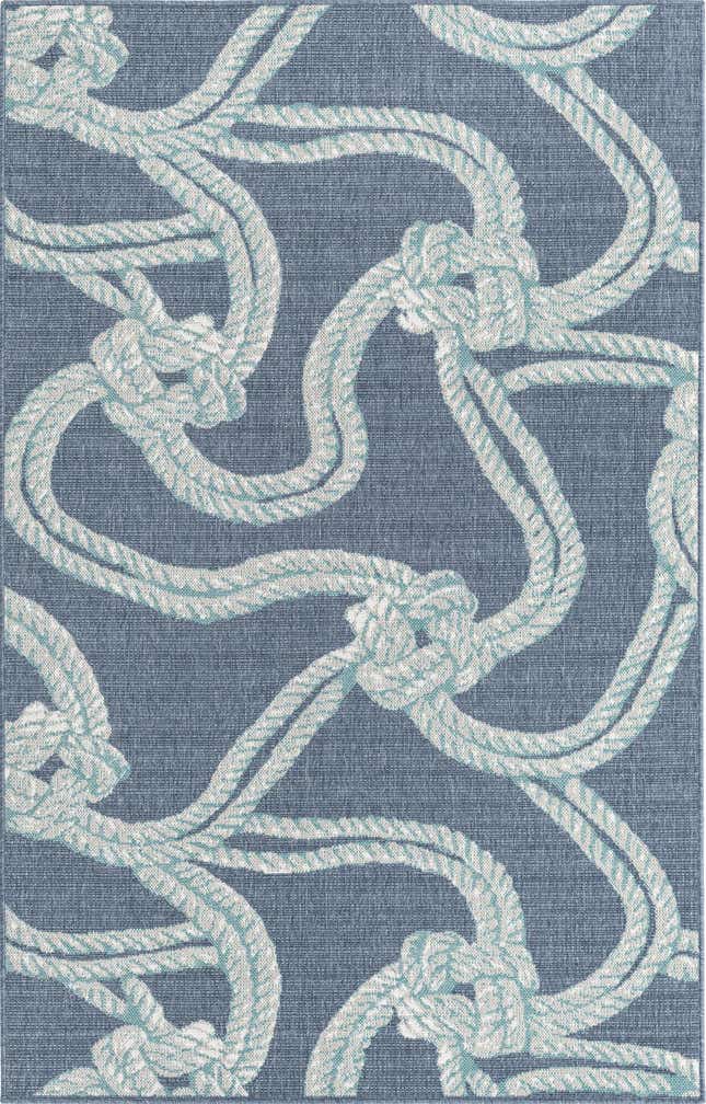 5' 3 x 8' Easy-Clean Coastal Indoor / Outdoor Rug