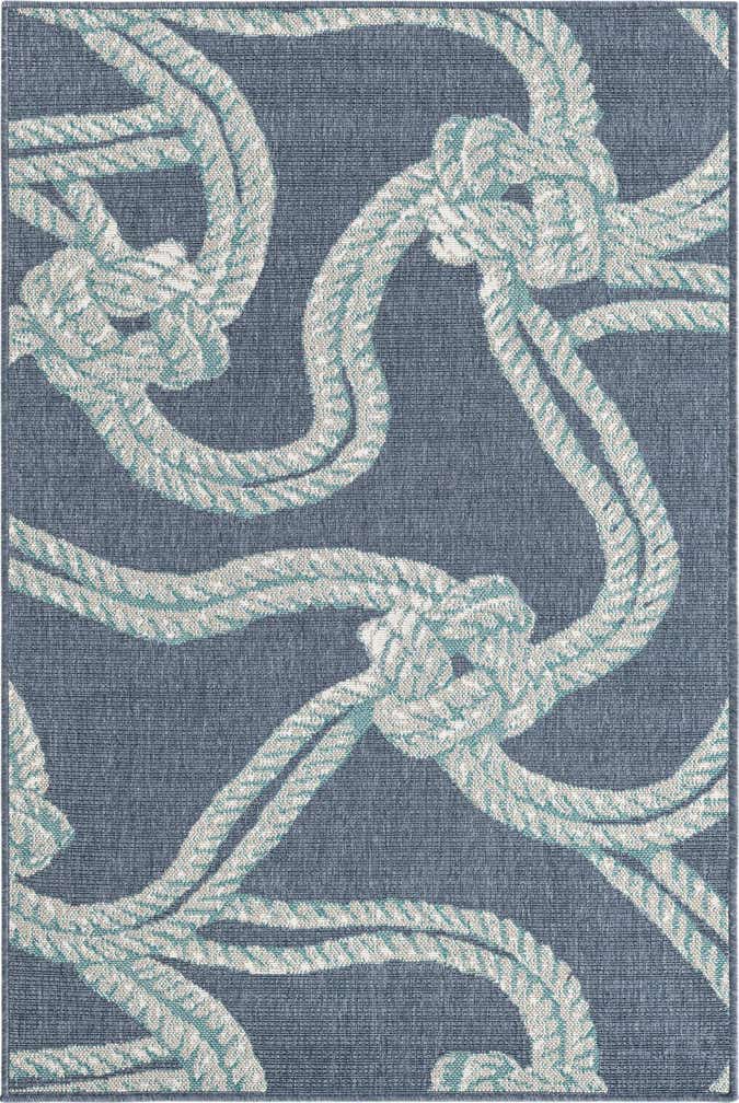 4' x 6' Easy-Clean Coastal Indoor / Outdoor Rug