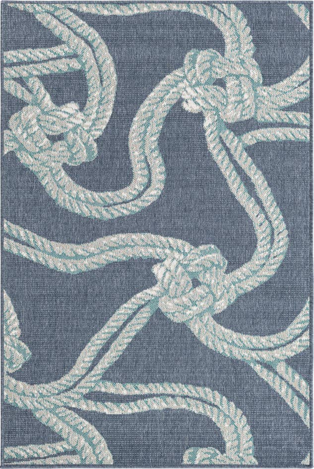 Detail image of 4' x 6' Easy-Clean Coastal Indoor / Outdoor Rug