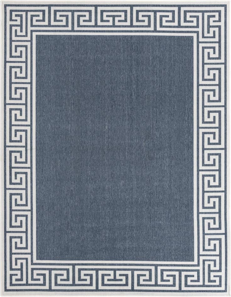 Detail image of 7' 10 x 10' Easy-Clean Coastal Indoor / Outdoor Rug