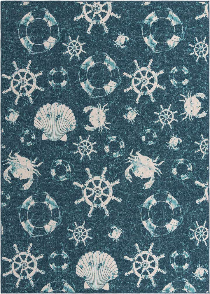 9' x 12' Easy-Clean Coastal Indoor / Outdoor Rug