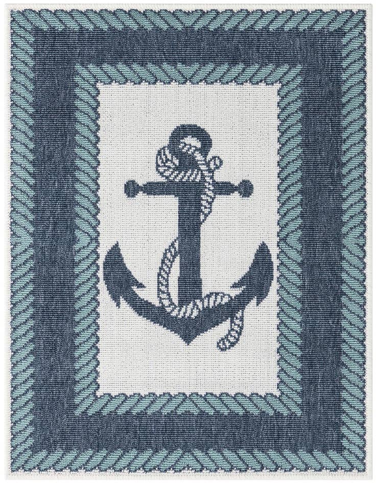 Detail image of 2' x 3' Easy-Clean Coastal Indoor / Outdoor Rug