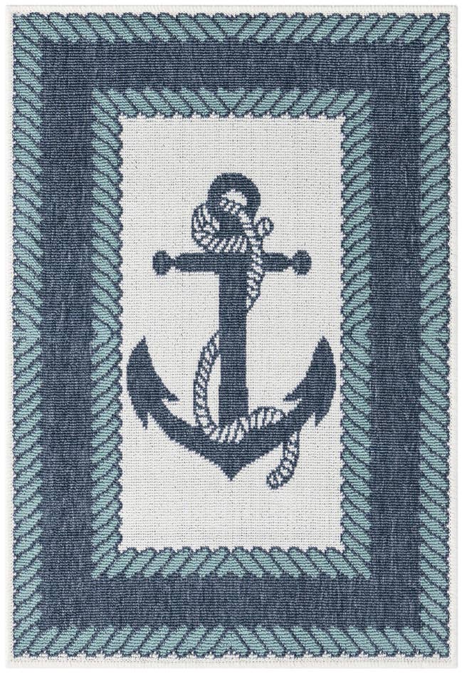 Detail image of 2' x 3' Easy-Clean Coastal Indoor / Outdoor Rug