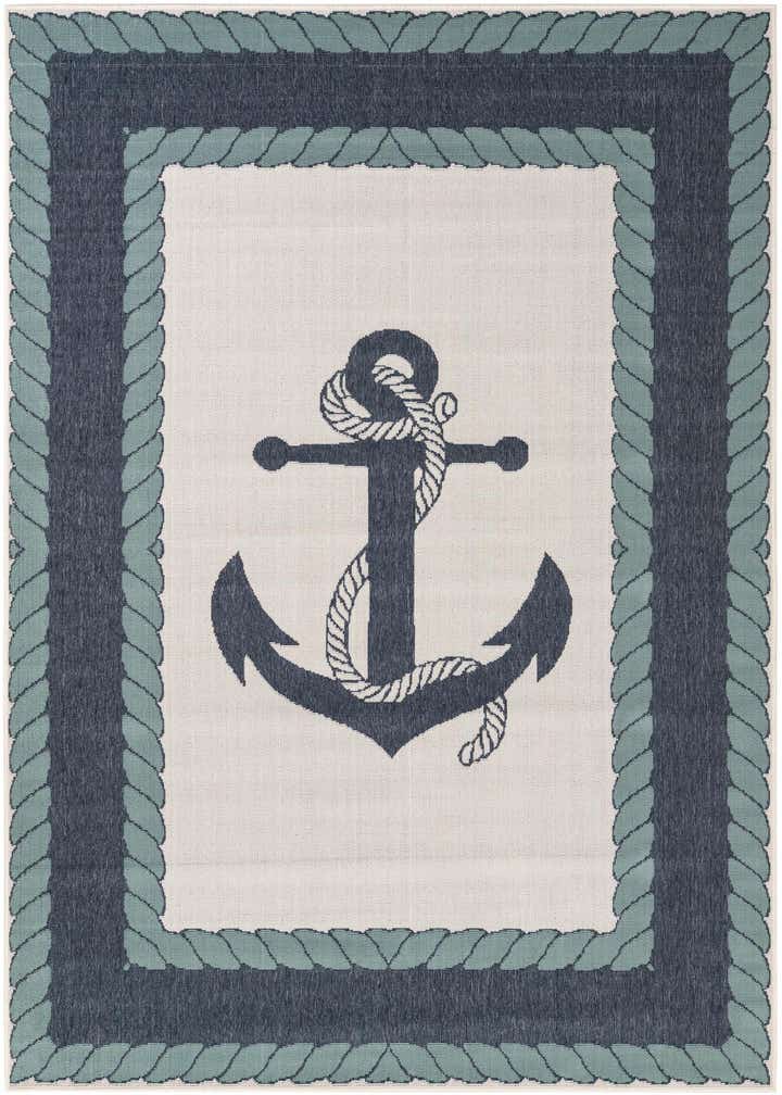 6' x 9' Easy-Clean Coastal Indoor / Outdoor Rug
