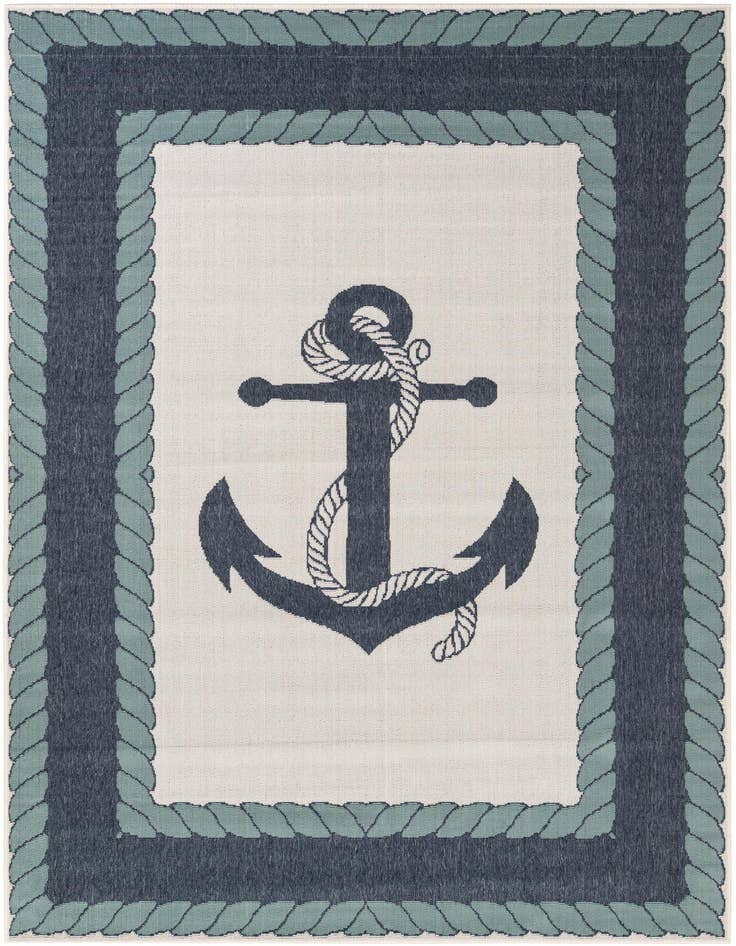 Detail image of 6' x 9' Easy-Clean Coastal Indoor / Outdoor Rug