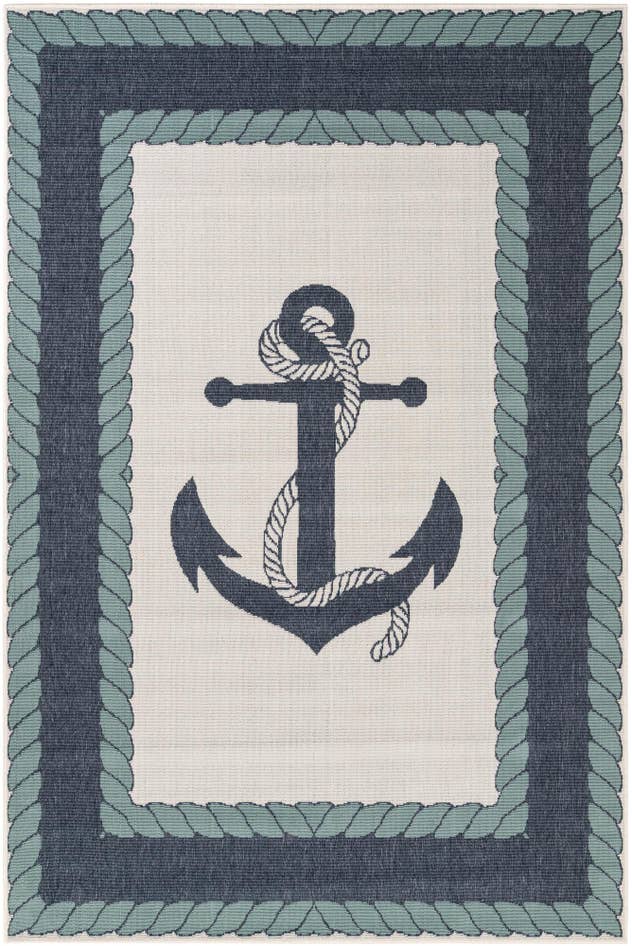 Detail image of 6' x 9' Easy-Clean Coastal Indoor / Outdoor Rug