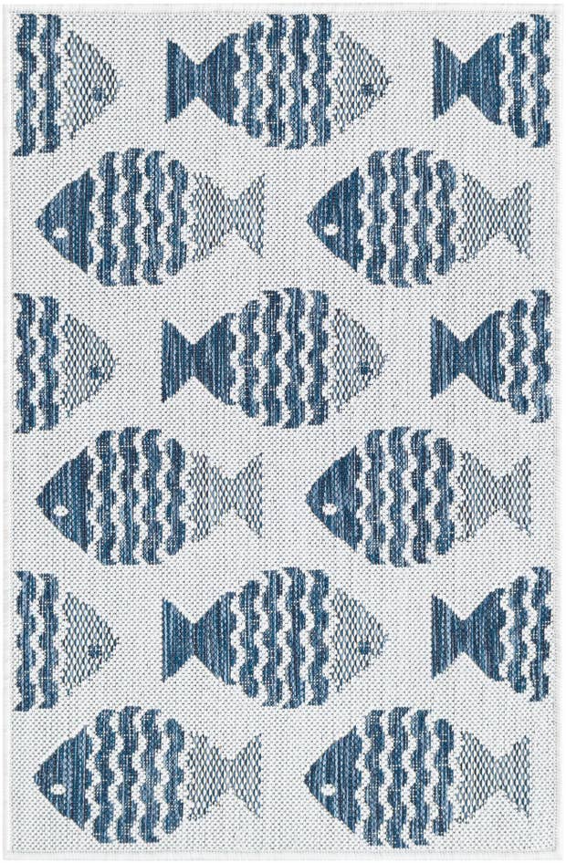 Detail image of 2' x 3' Easy-Clean Coastal Indoor / Outdoor Rug