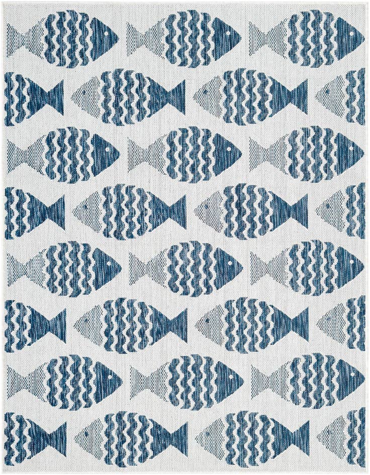 Detail image of 4' x 6' Easy-Clean Coastal Indoor / Outdoor Rug