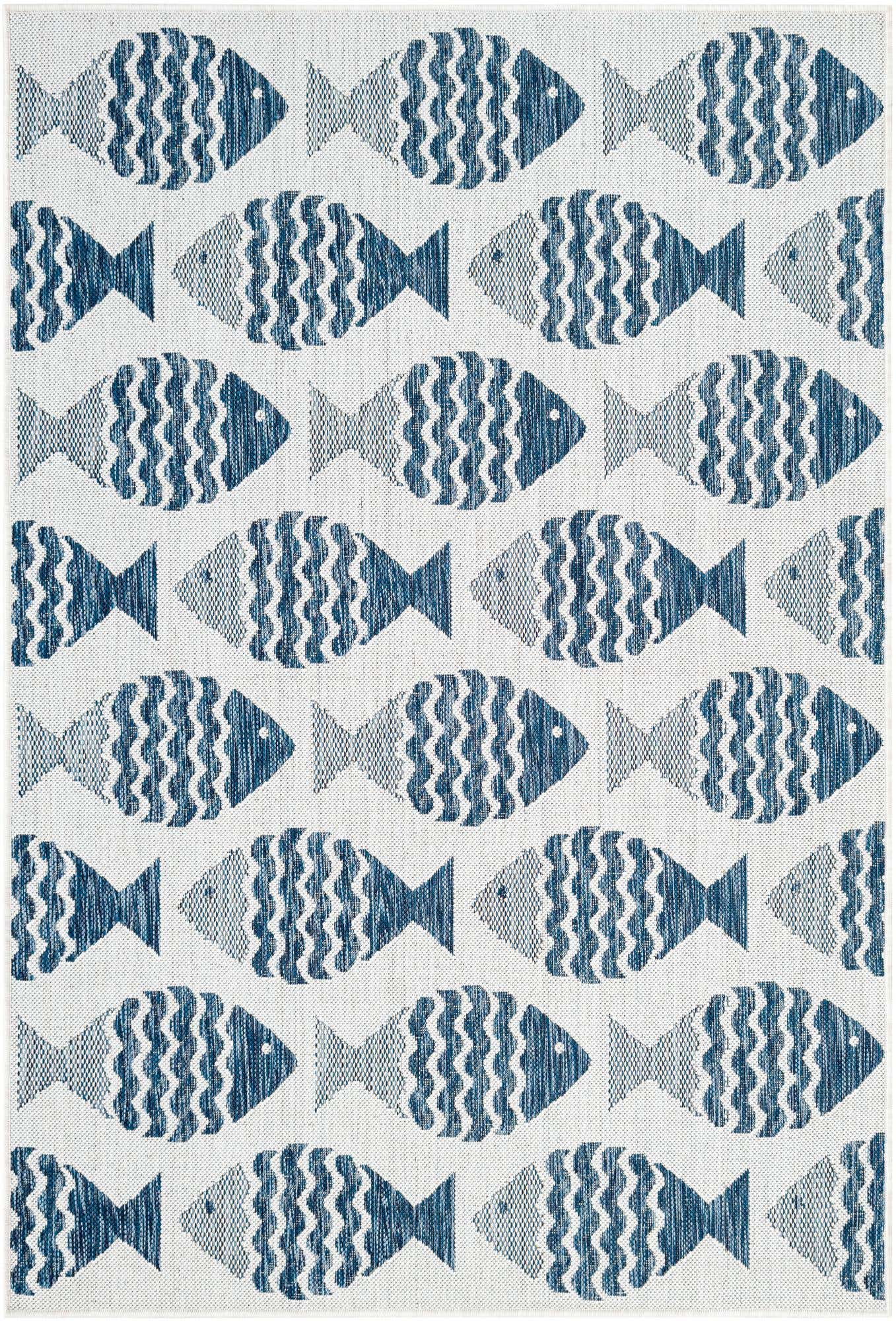 4' x 6' Easy-Clean Coastal Indoor / Outdoor Rug