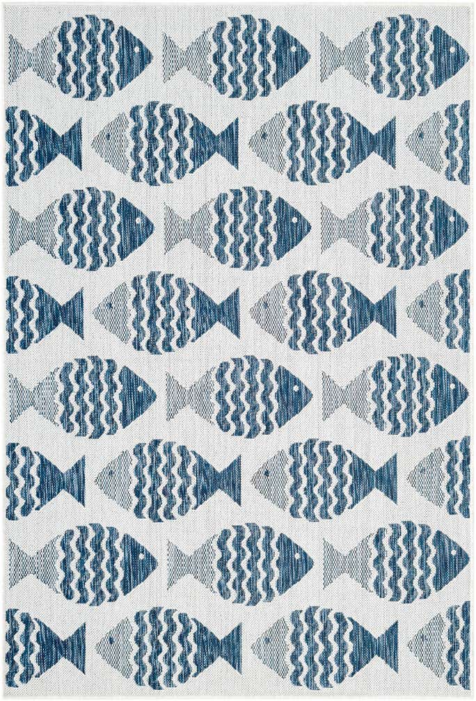 4' x 6' Easy-Clean Coastal Indoor / Outdoor Rug