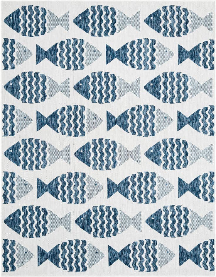 Detail image of 6' x 9' Easy-Clean Coastal Indoor / Outdoor Rug