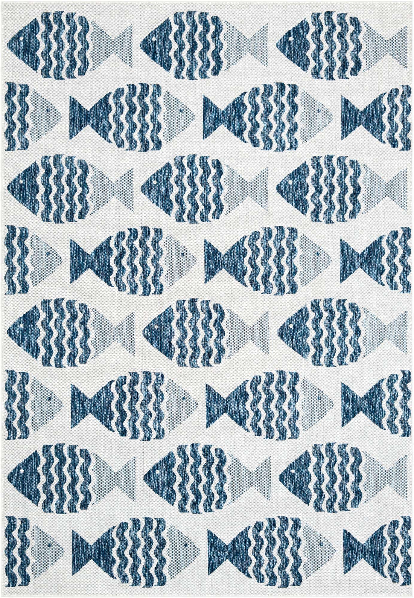 6' x 9' Easy-Clean Coastal Indoor / Outdoor Rug