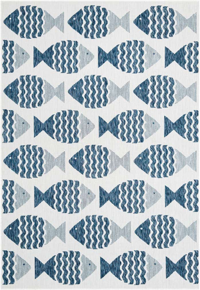 6' x 9' Easy-Clean Coastal Indoor / Outdoor Rug