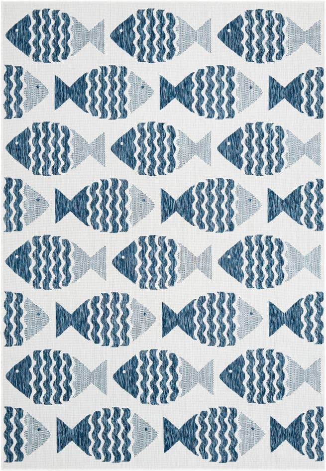 Detail image of 6' x 9' Easy-Clean Coastal Indoor / Outdoor Rug
