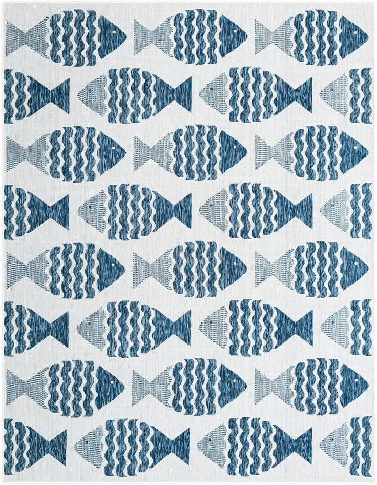 Detail image of 7' x 10' Easy-Clean Coastal Indoor / Outdoor Rug