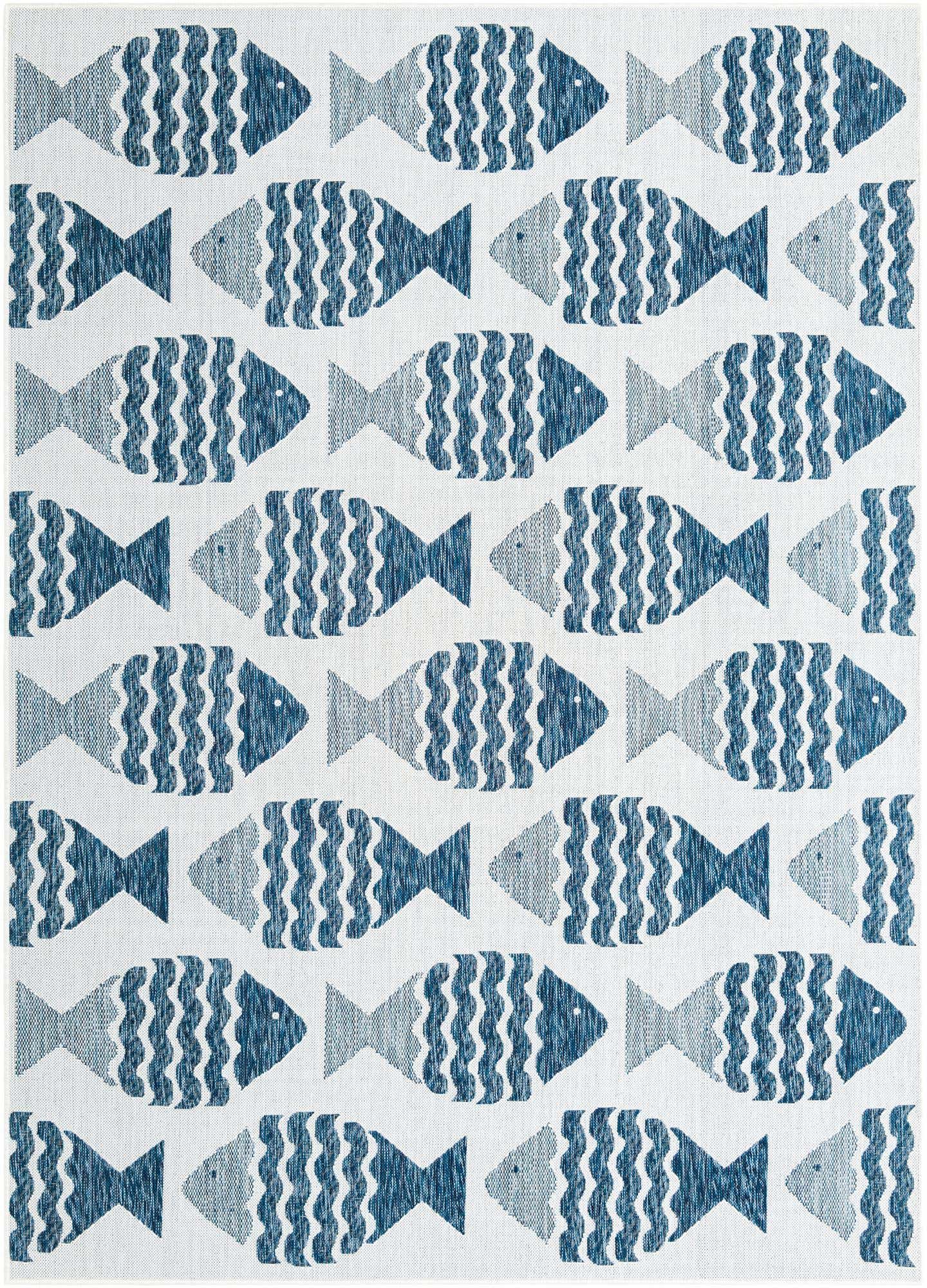 7' x 10' Easy-Clean Coastal Indoor / Outdoor Rug
