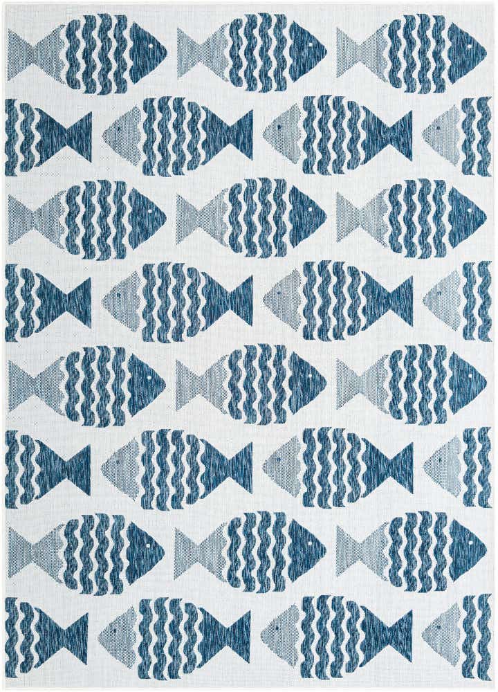 7' x 10' Easy-Clean Coastal Indoor / Outdoor Rug
