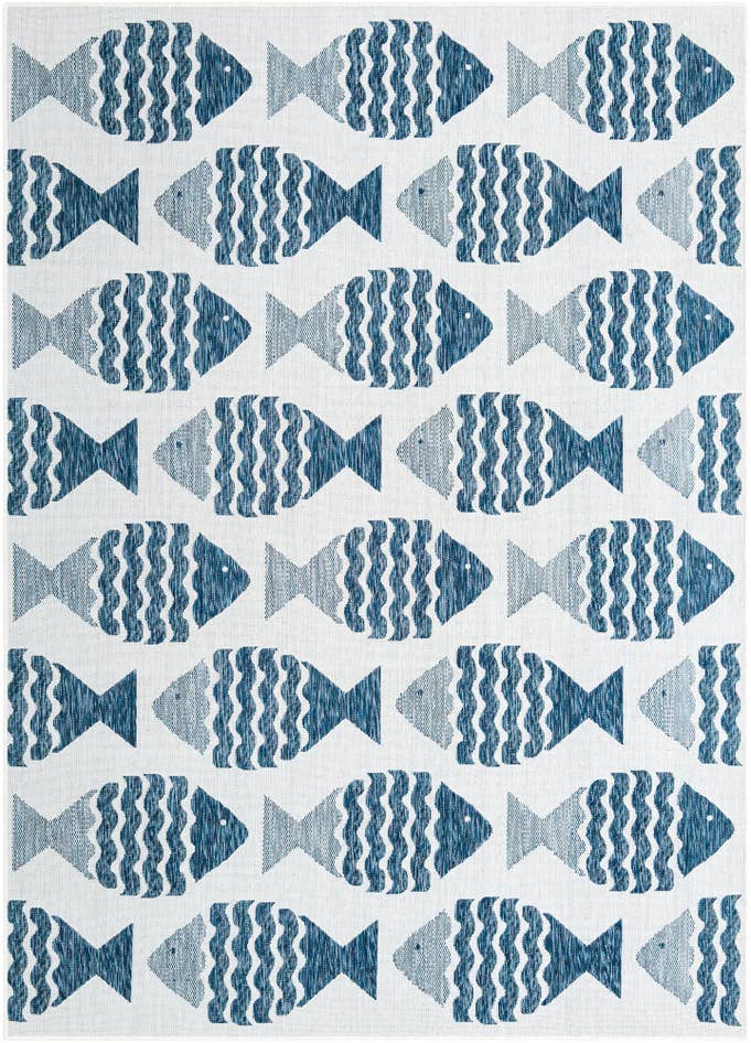 Detail image of 7' x 10' Easy-Clean Coastal Indoor / Outdoor Rug
