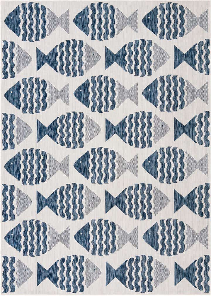 7' 10 x 10' Easy-Clean Coastal Indoor / Outdoor Rug