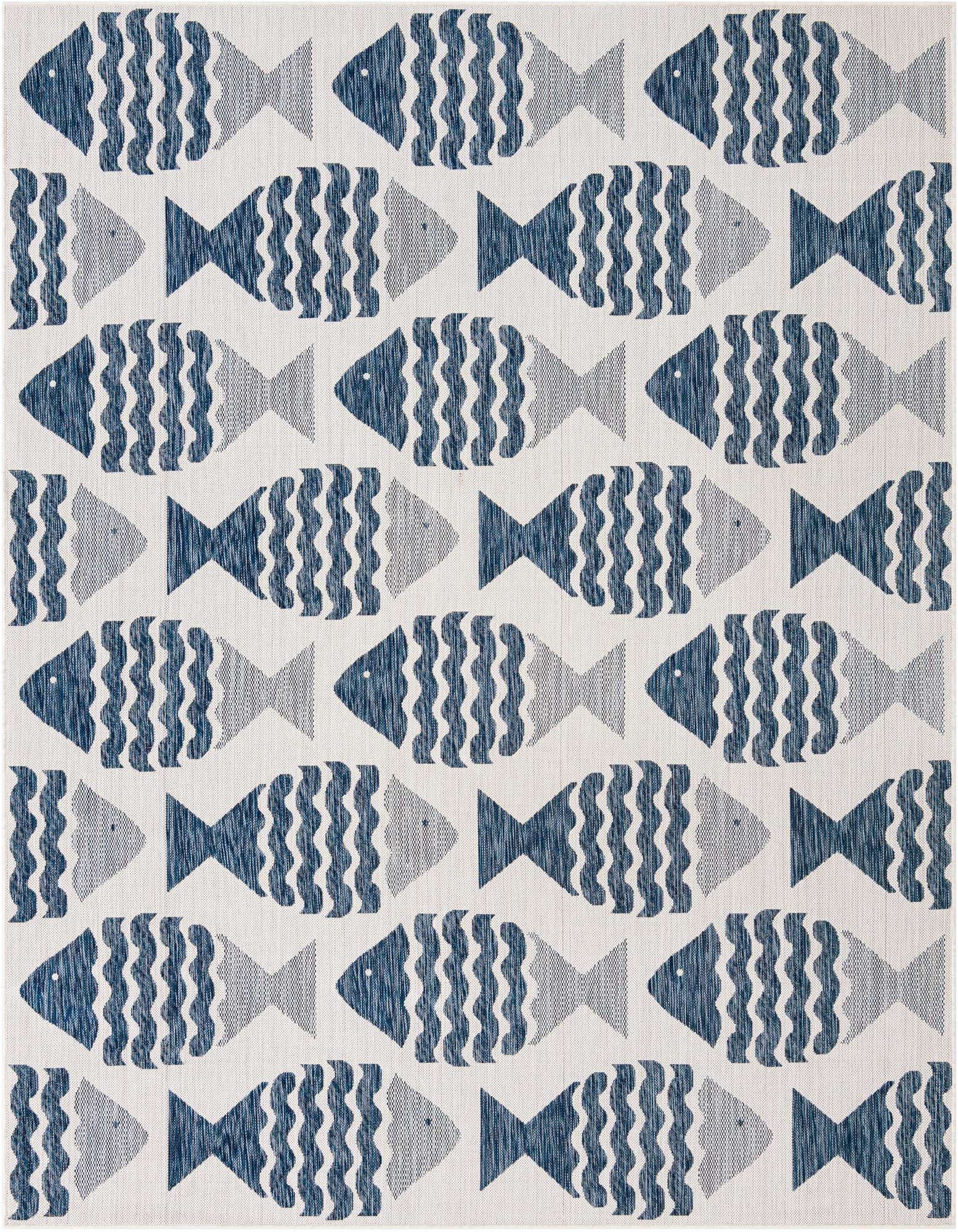 7' 10 x 10' Easy-Clean Coastal Indoor / Outdoor Rug