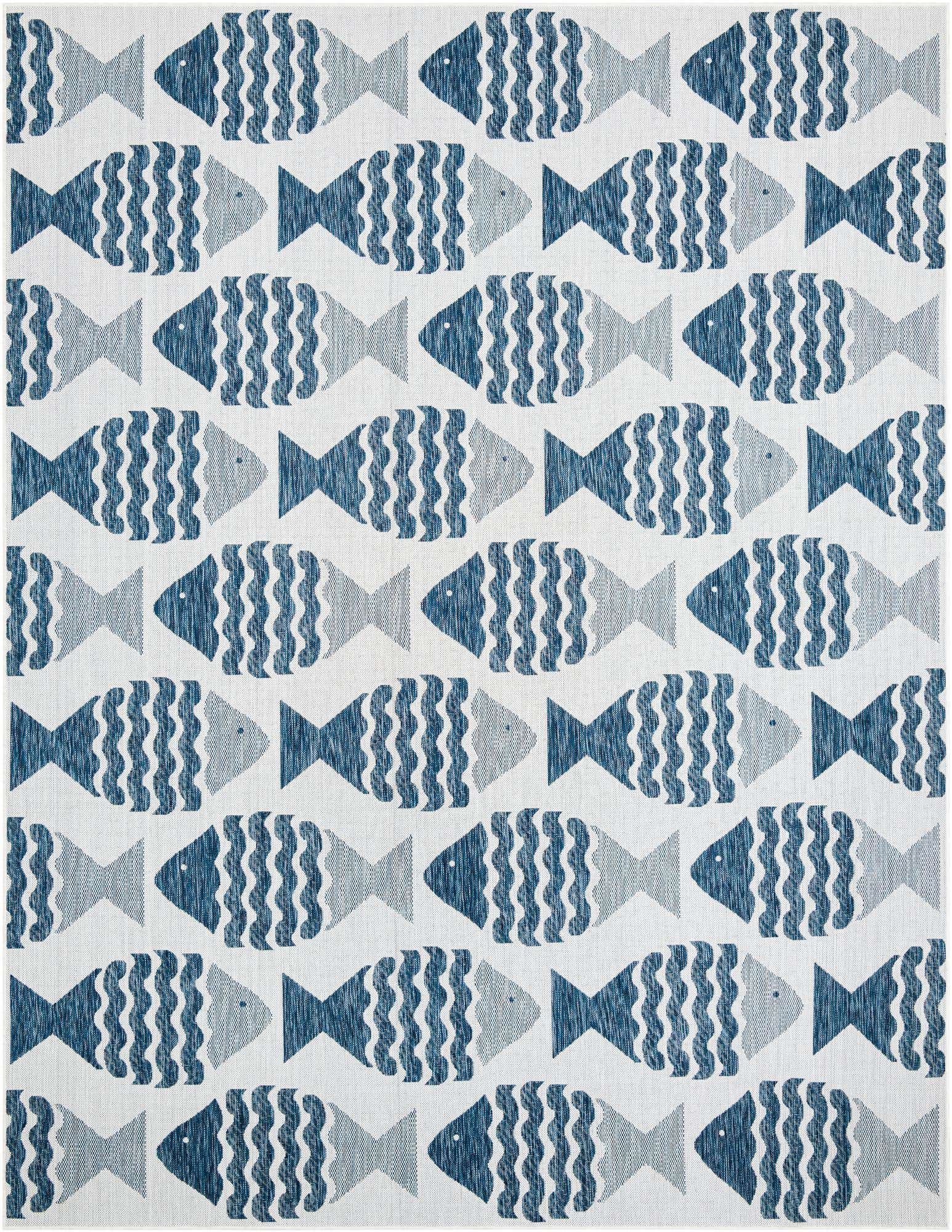 9' x 12' Easy-Clean Coastal Indoor / Outdoor Rug