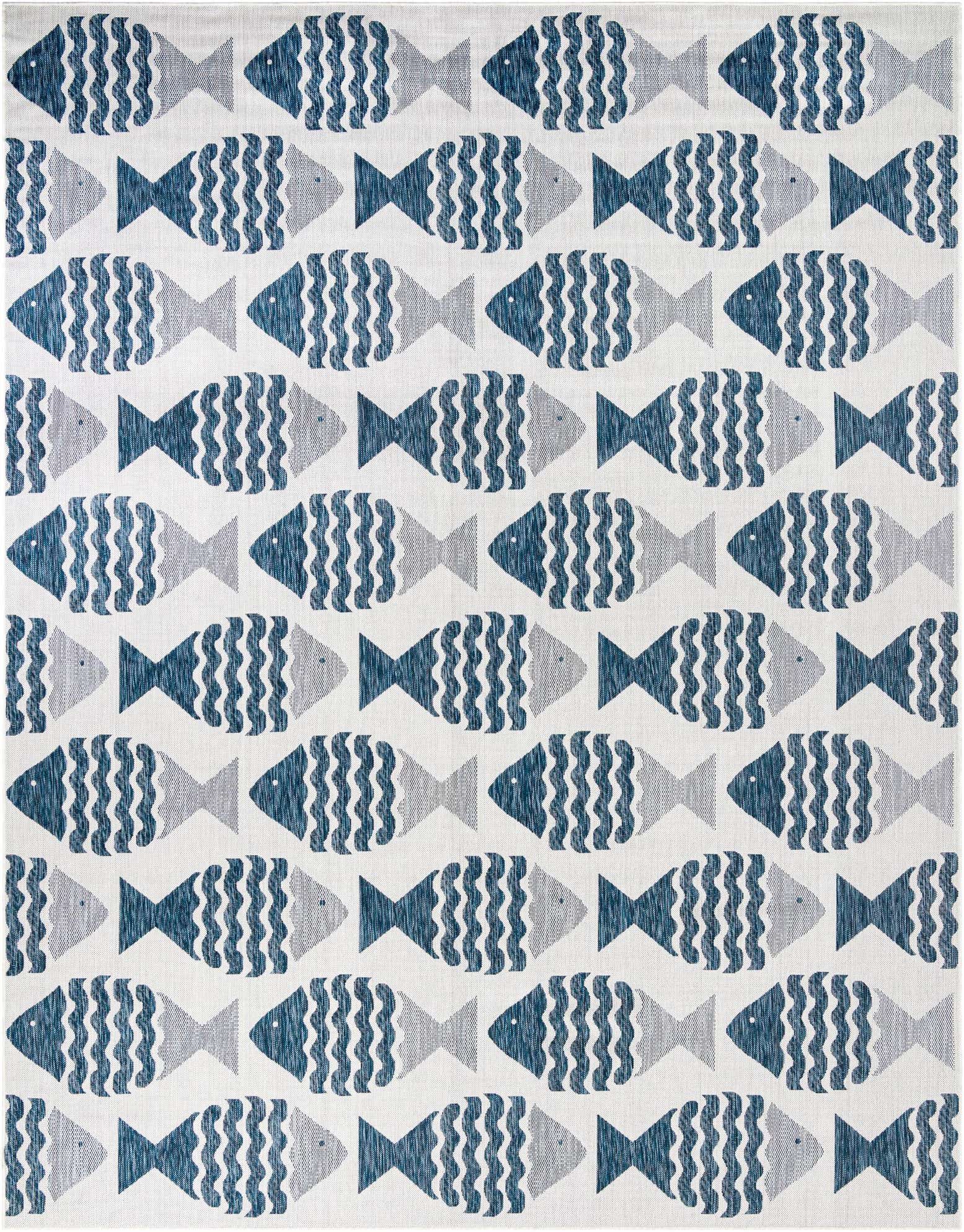 10' x 13' Easy-Clean Coastal Indoor / Outdoor Rug
