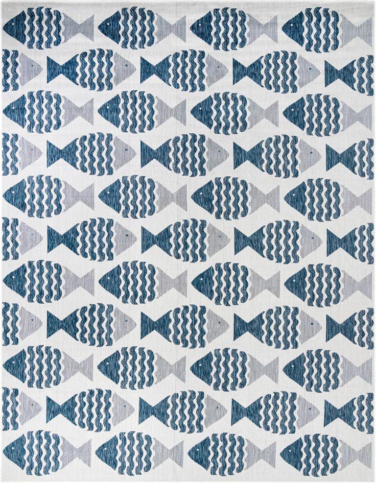 Detail image of 10' x 14' Easy-Clean Coastal Indoor / Outdoor Rug