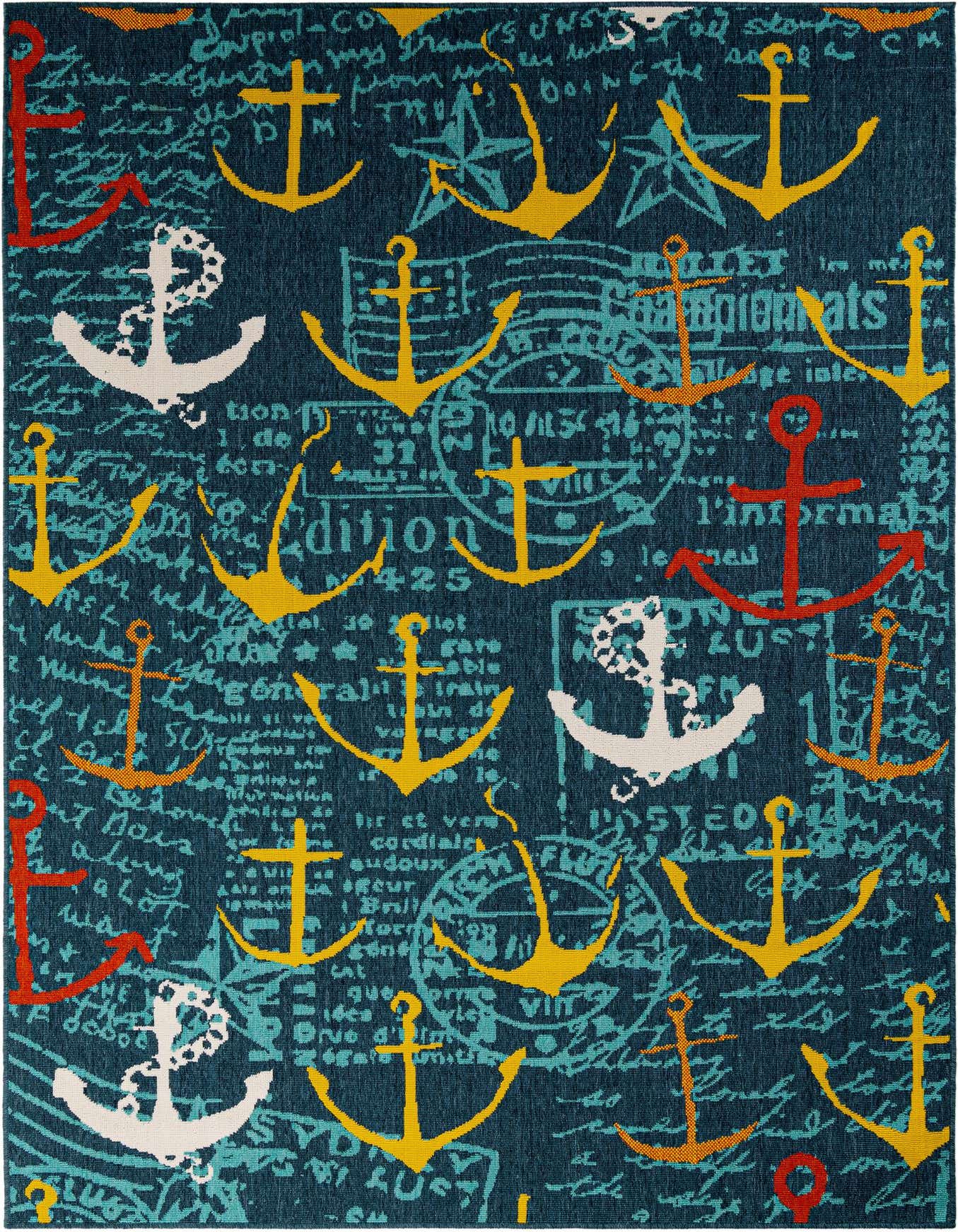 6' x 9' Easy-Clean Coastal Indoor / Outdoor Rug