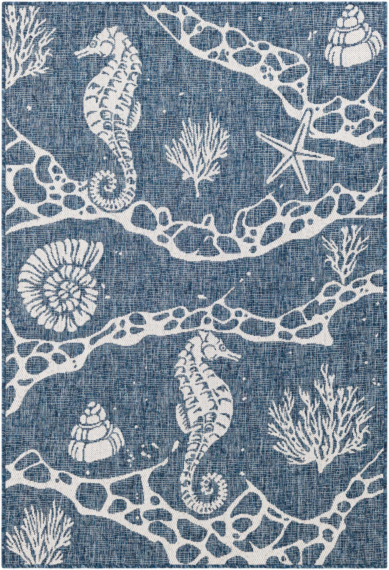 4' x 6' Easy-Clean Coastal Indoor / Outdoor Rug