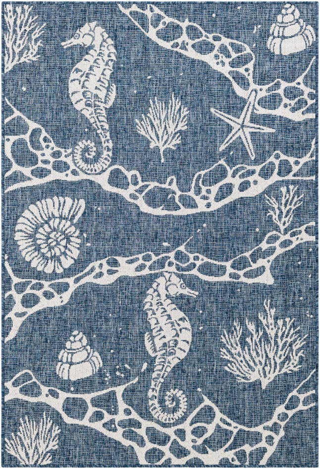Detail image of 4' x 6' Easy-Clean Coastal Indoor / Outdoor Rug
