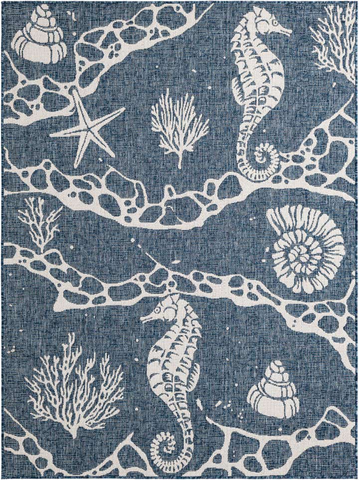 5' 3 x 7' Easy-Clean Coastal Indoor / Outdoor Rug