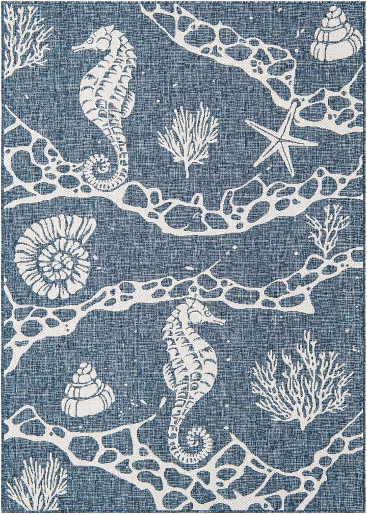 5' 3 x 8' Easy-Clean Coastal Indoor / Outdoor Rug