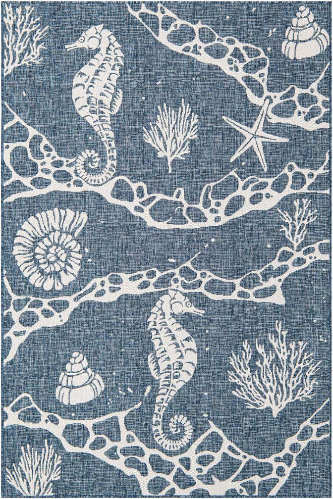 5' 3 x 8' Easy-Clean Coastal Indoor / Outdoor Rug