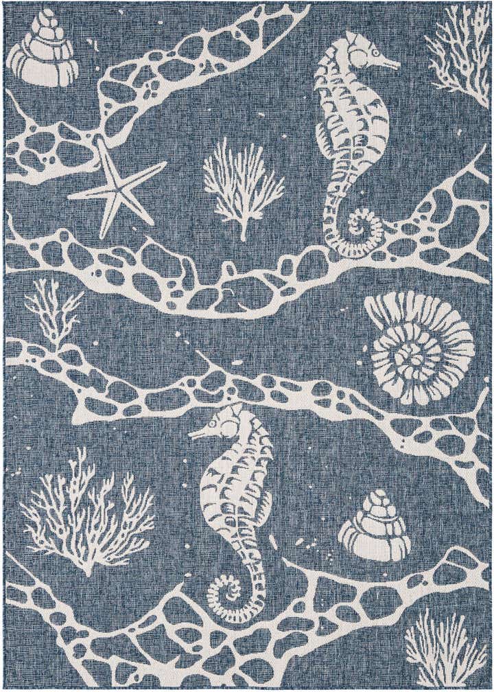 6' x 9' Easy-Clean Coastal Indoor / Outdoor Rug
