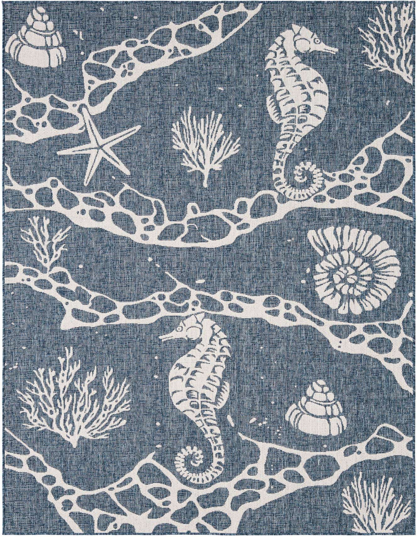 6' x 9' Easy-Clean Coastal Indoor / Outdoor Rug