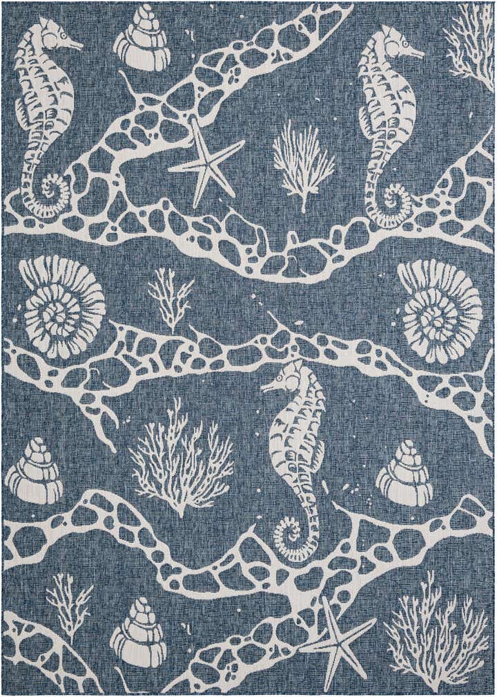 7' 10 x 10' Easy-Clean Coastal Indoor / Outdoor Rug