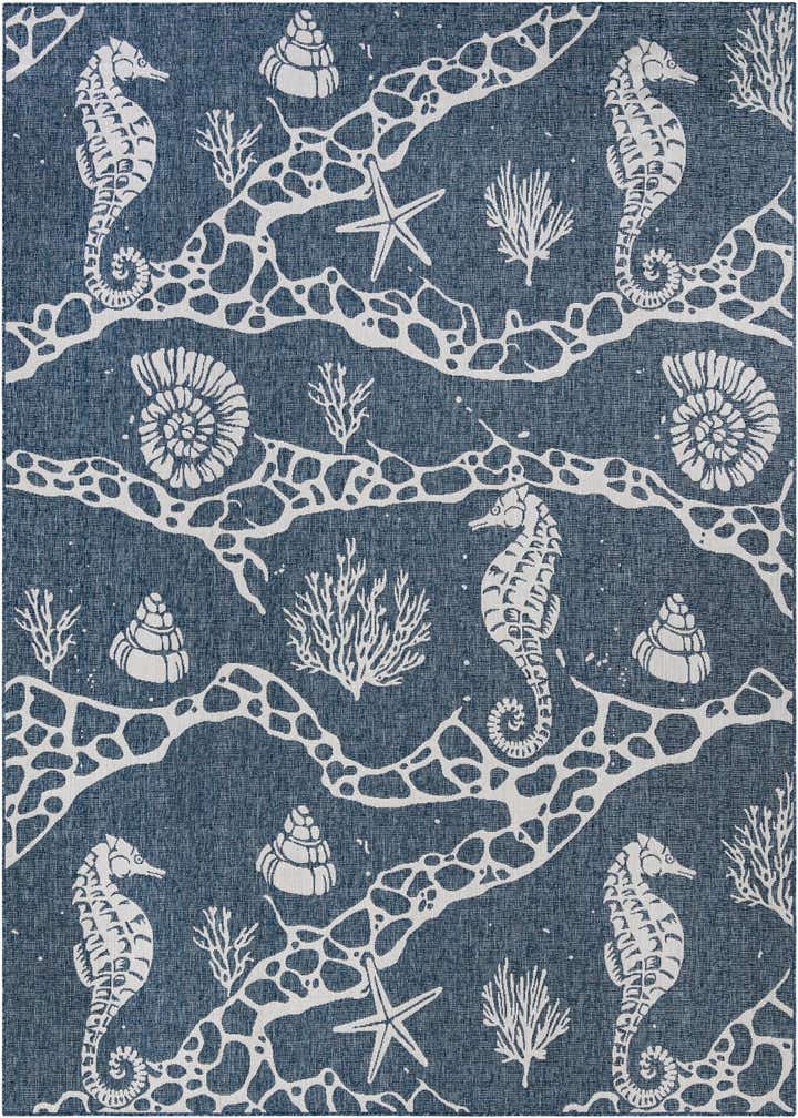 9' x 12' Easy-Clean Coastal Indoor / Outdoor Rug