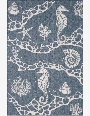 6' x 9' Easy-Clean Coastal Indoor / Outdoor Rug