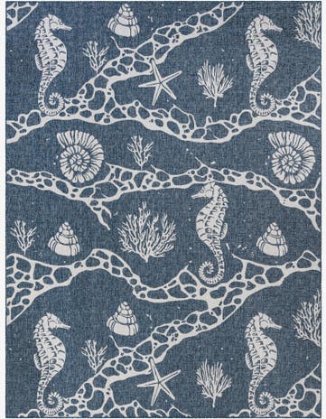 9' x 12' Easy-Clean Coastal Indoor / Outdoor Rug