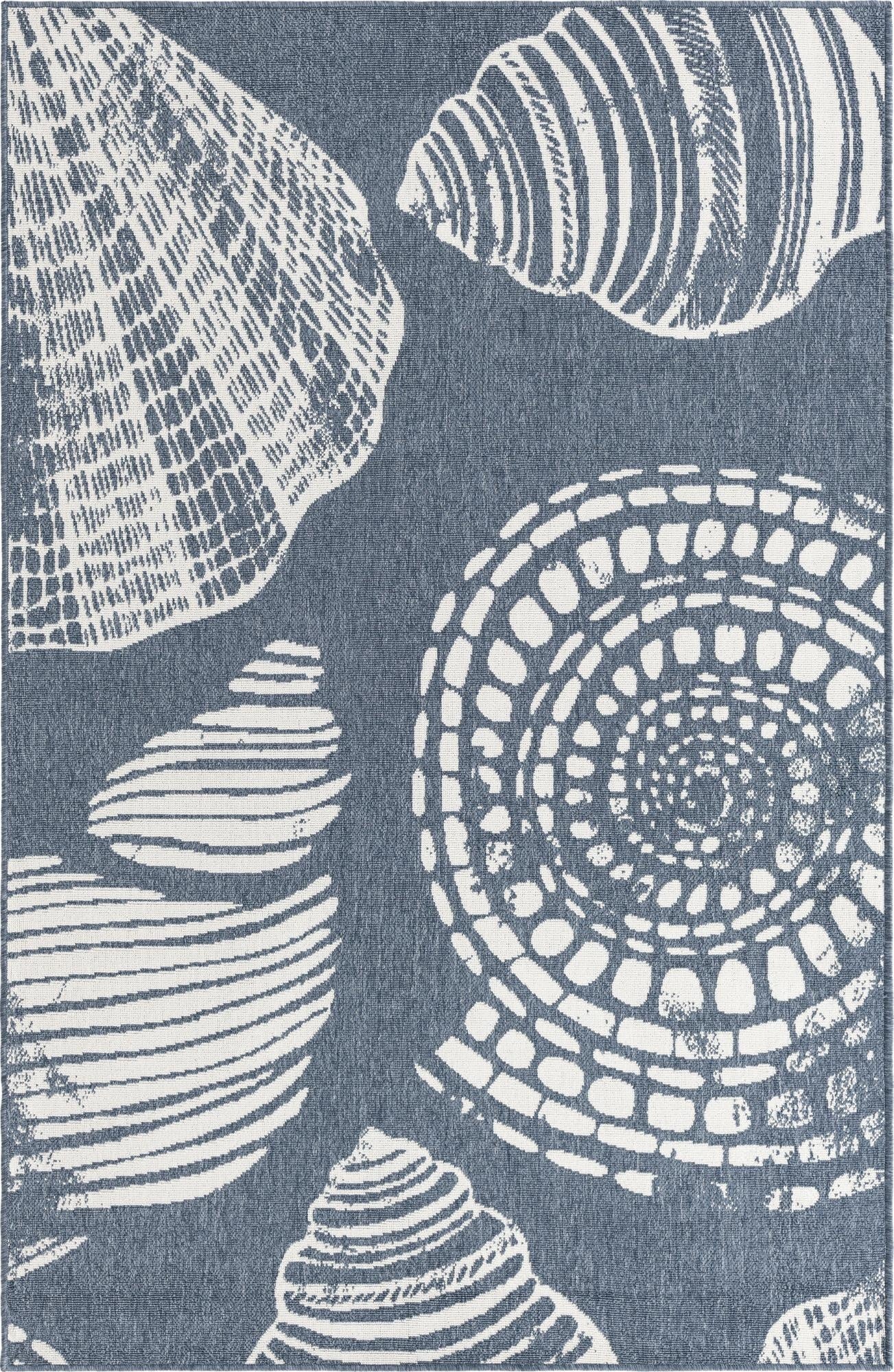 5' 3 x 8'  Washable Coastal Indoor / Outdoor Rug