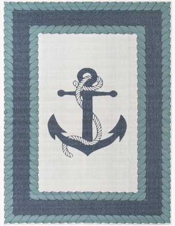 7' 10 x 10' Easy-Clean Coastal Indoor / Outdoor Rug