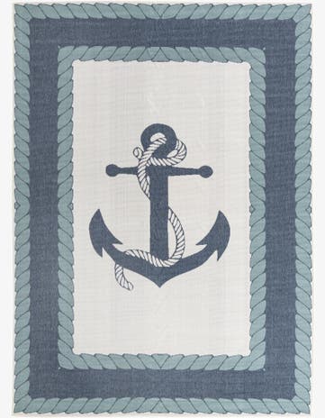 9' x 12' Easy-Clean Coastal Indoor / Outdoor Rug