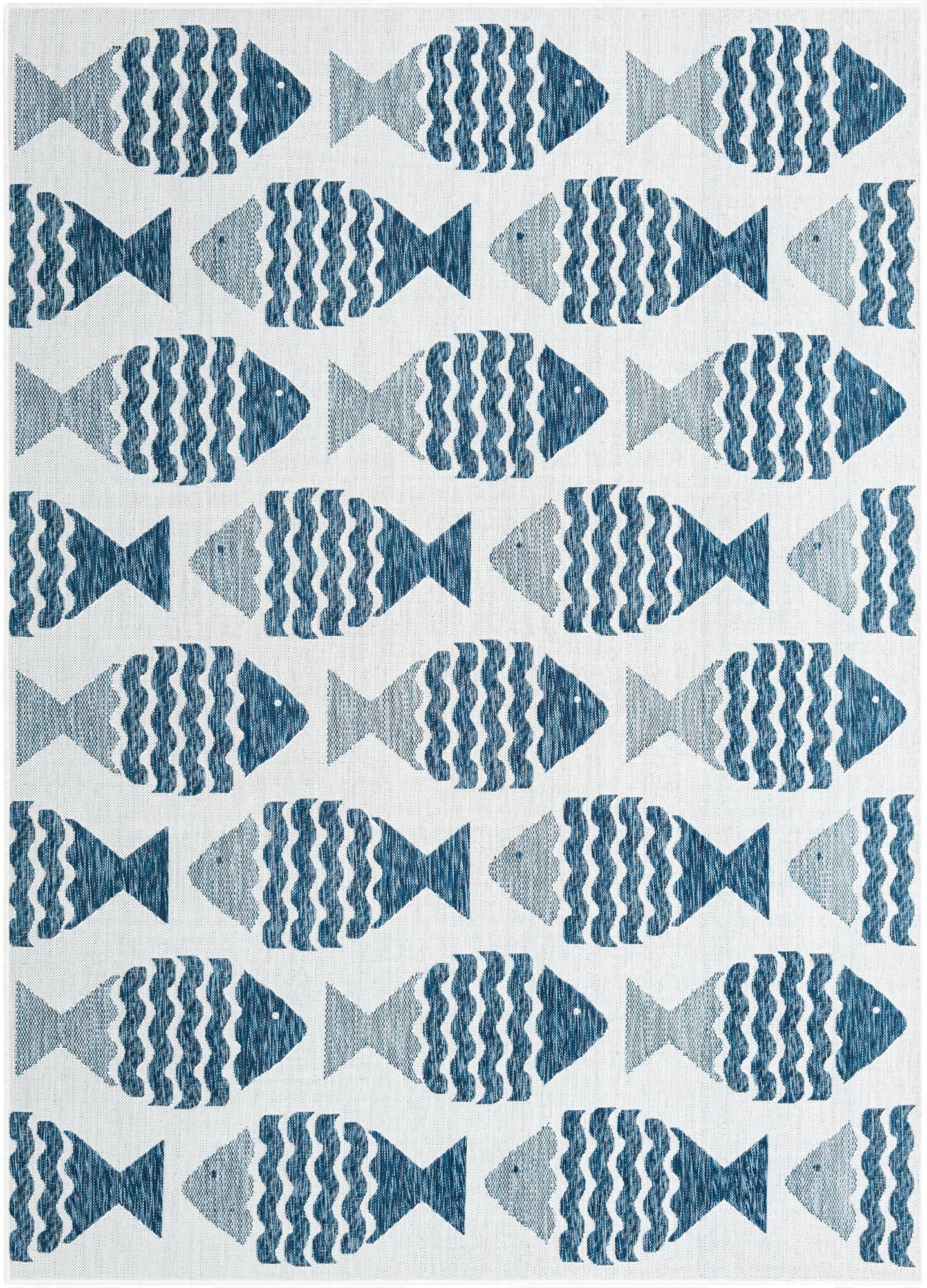7' x 10'  Washable Coastal Indoor / Outdoor Rug