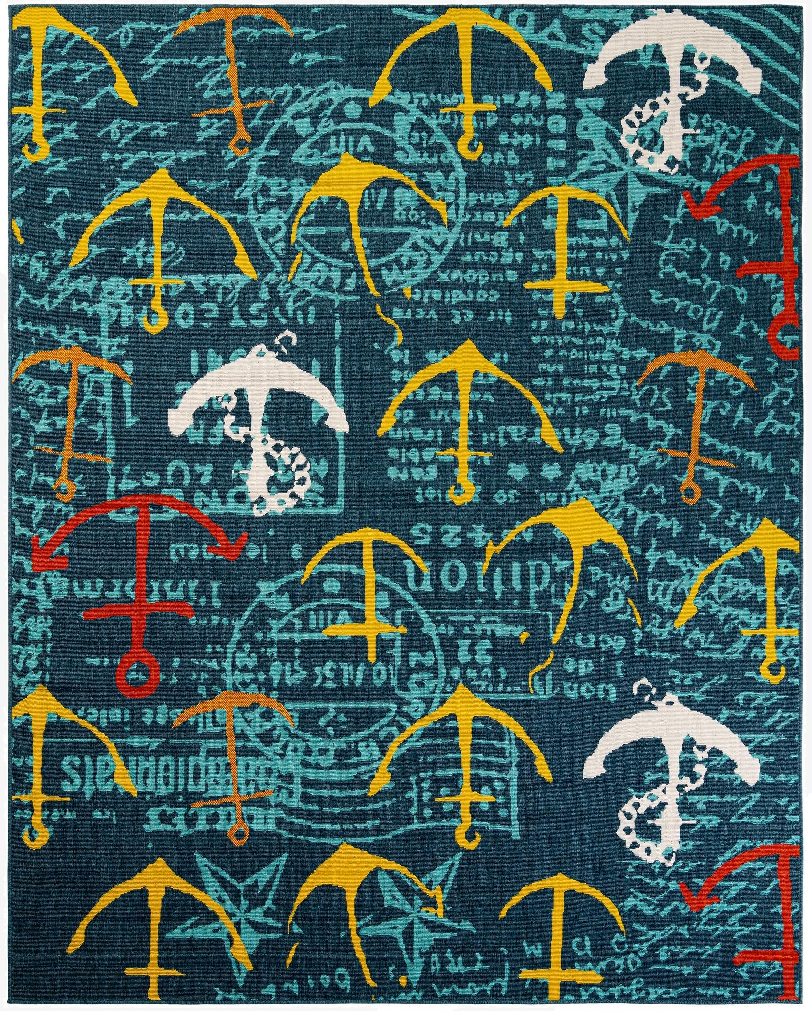 7' 10 x 10'  Washable Coastal Indoor / Outdoor Rug