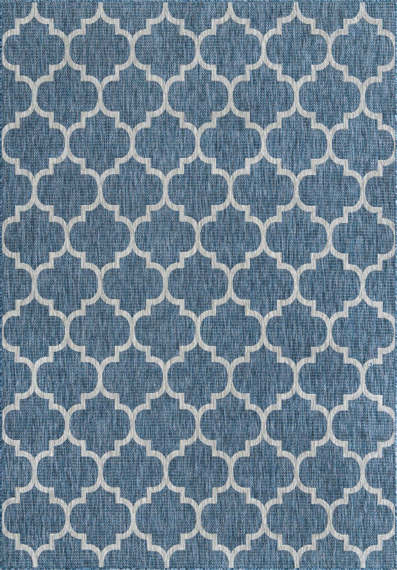 7' 10 x 11' Easy-Clean Lattice Indoor / Outdoor Rug