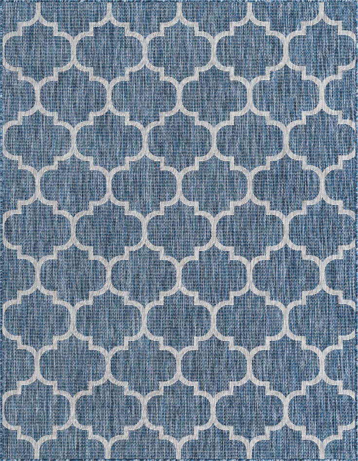 Detail image of 5' 3 x 8' Easy-Clean Lattice Indoor / Outdoor Rug