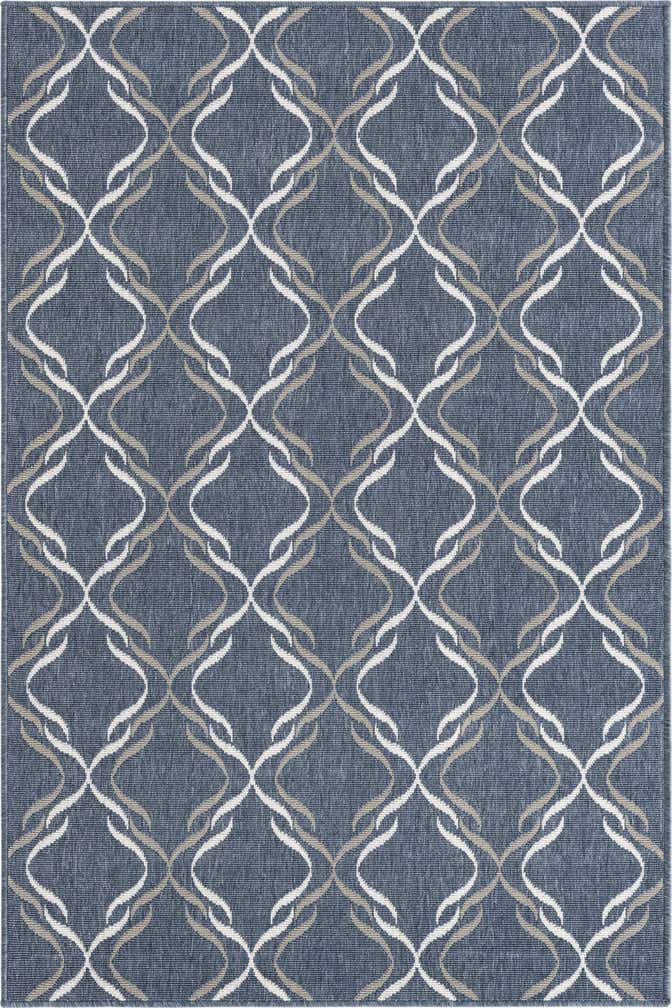 4' x 6' Easy-Clean Lattice Indoor / Outdoor Rug