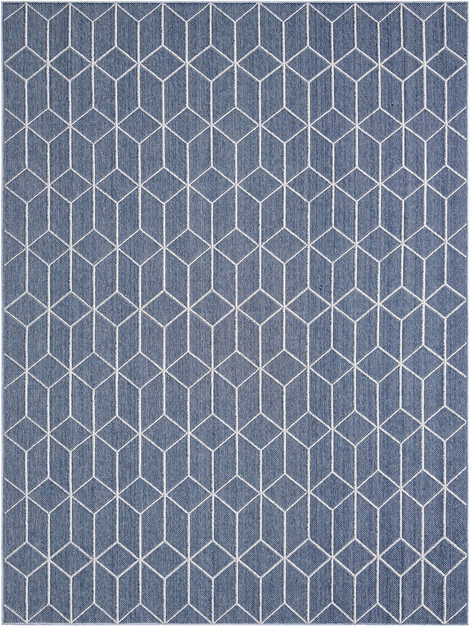 9' x 12' Easy-Clean Lattice Indoor / Outdoor Rug
